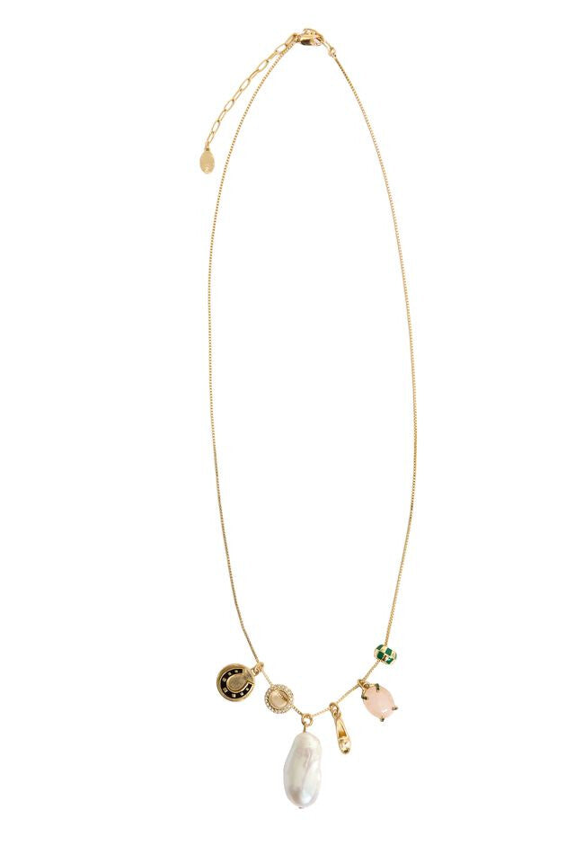 Margaux Charm Necklace - 24 - Multicolor-Clare V.-Happy on Main