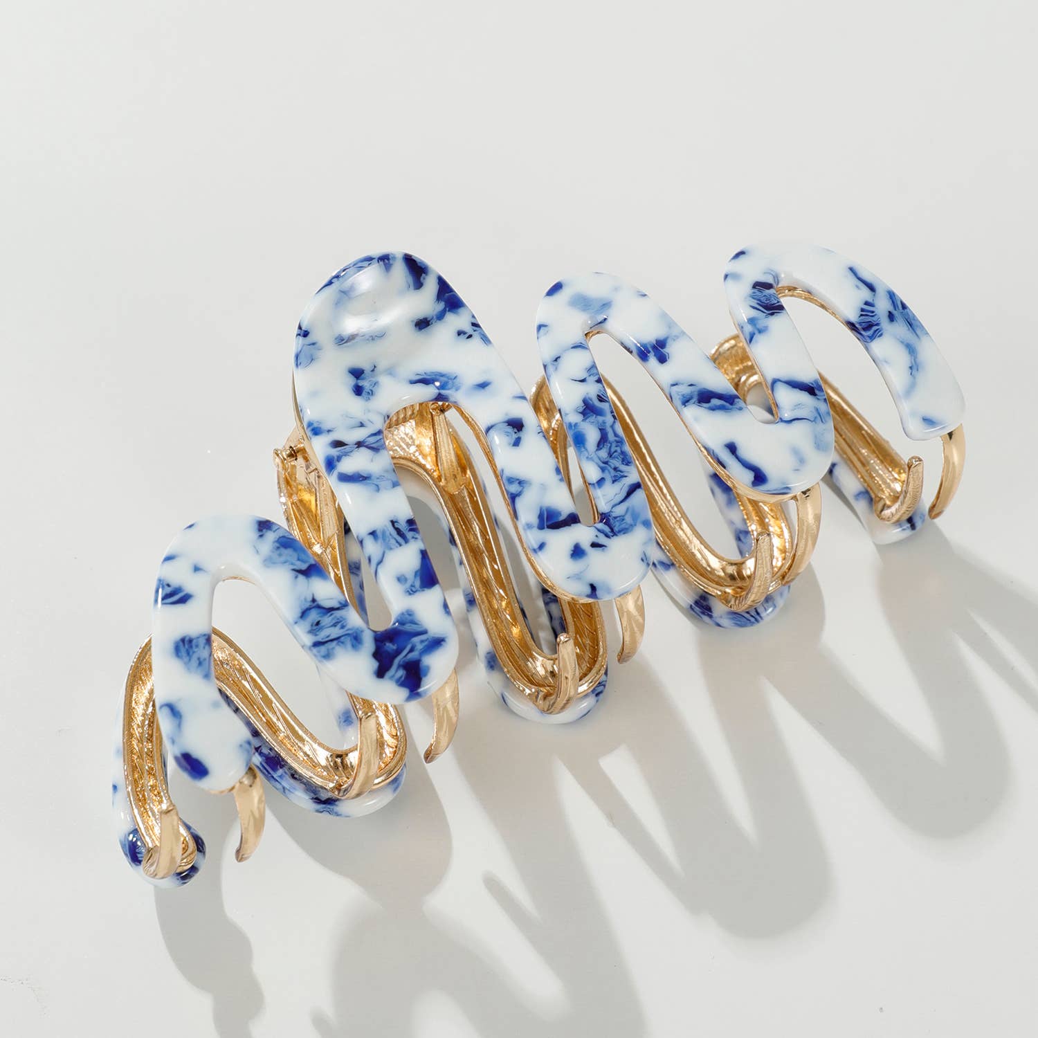 Willow Coastal | Large Squiggle Metal Claw Clip-Misc Accessories-Happy on Main