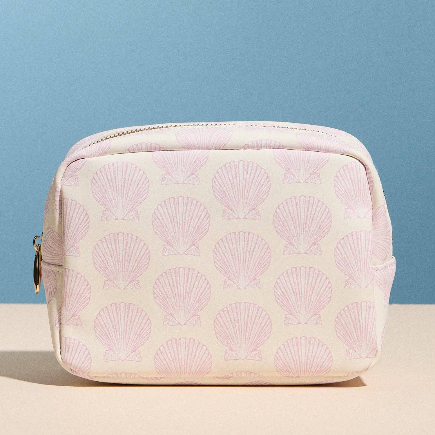 Pink Seashell Print | Cosmetic Pouch-Frem-Happy on Main
