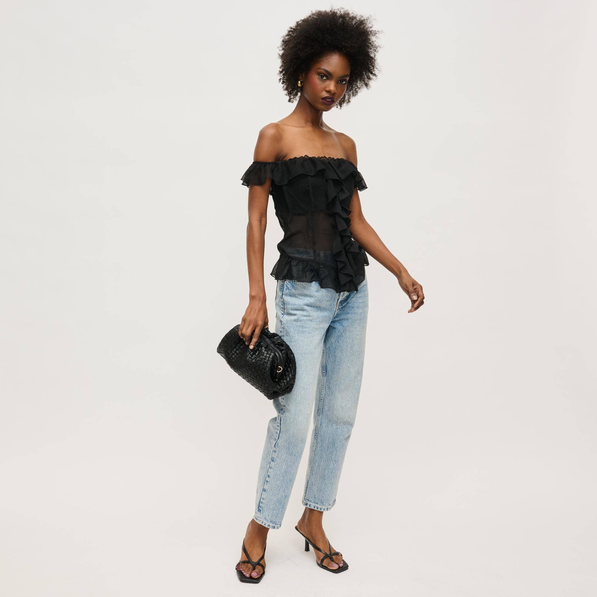 Tate Woven Frame Clutch-Urban Expressions-Happy on Main