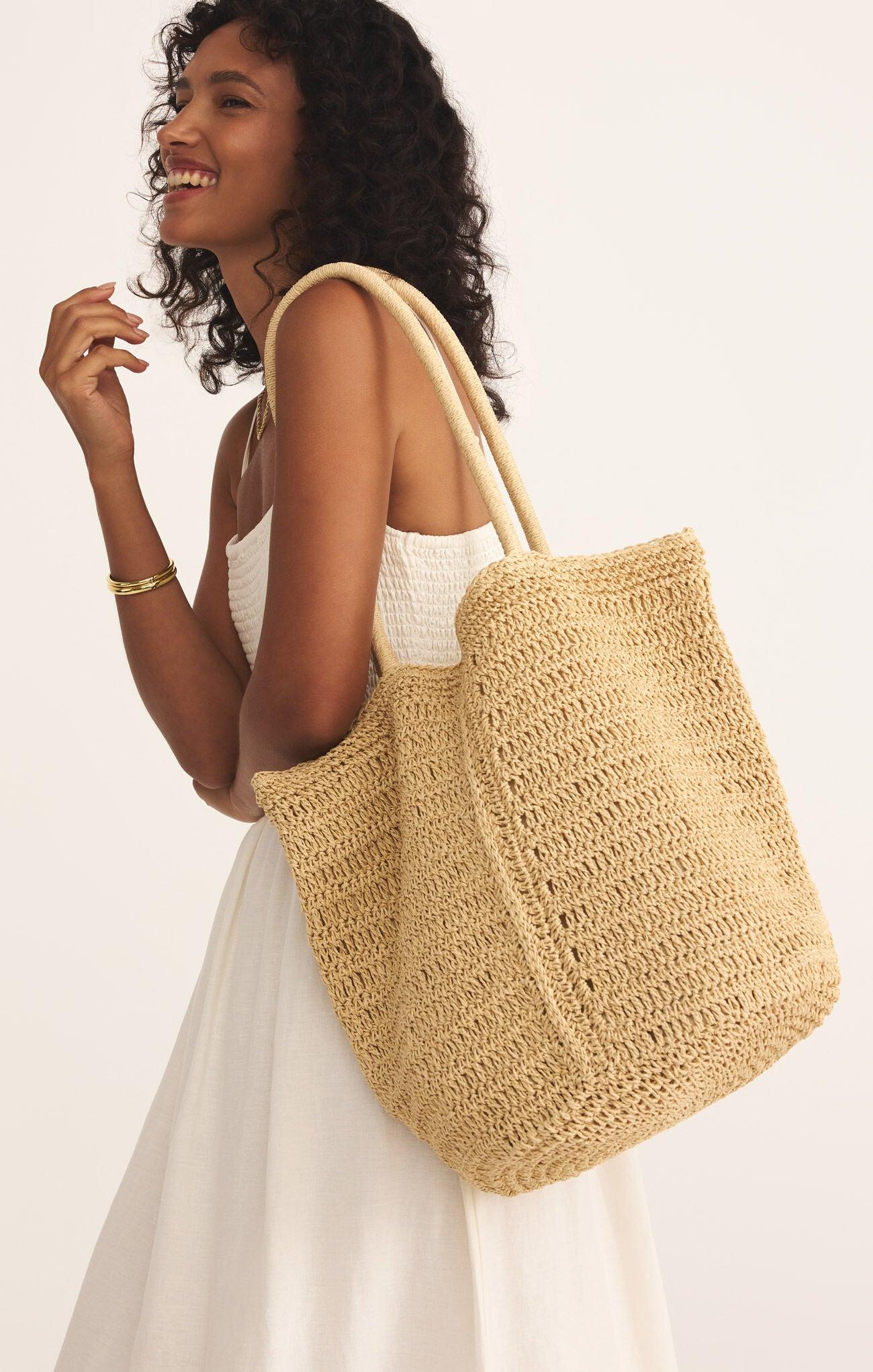 Las Lomas Straw Bag-Handbags-Happy on Main