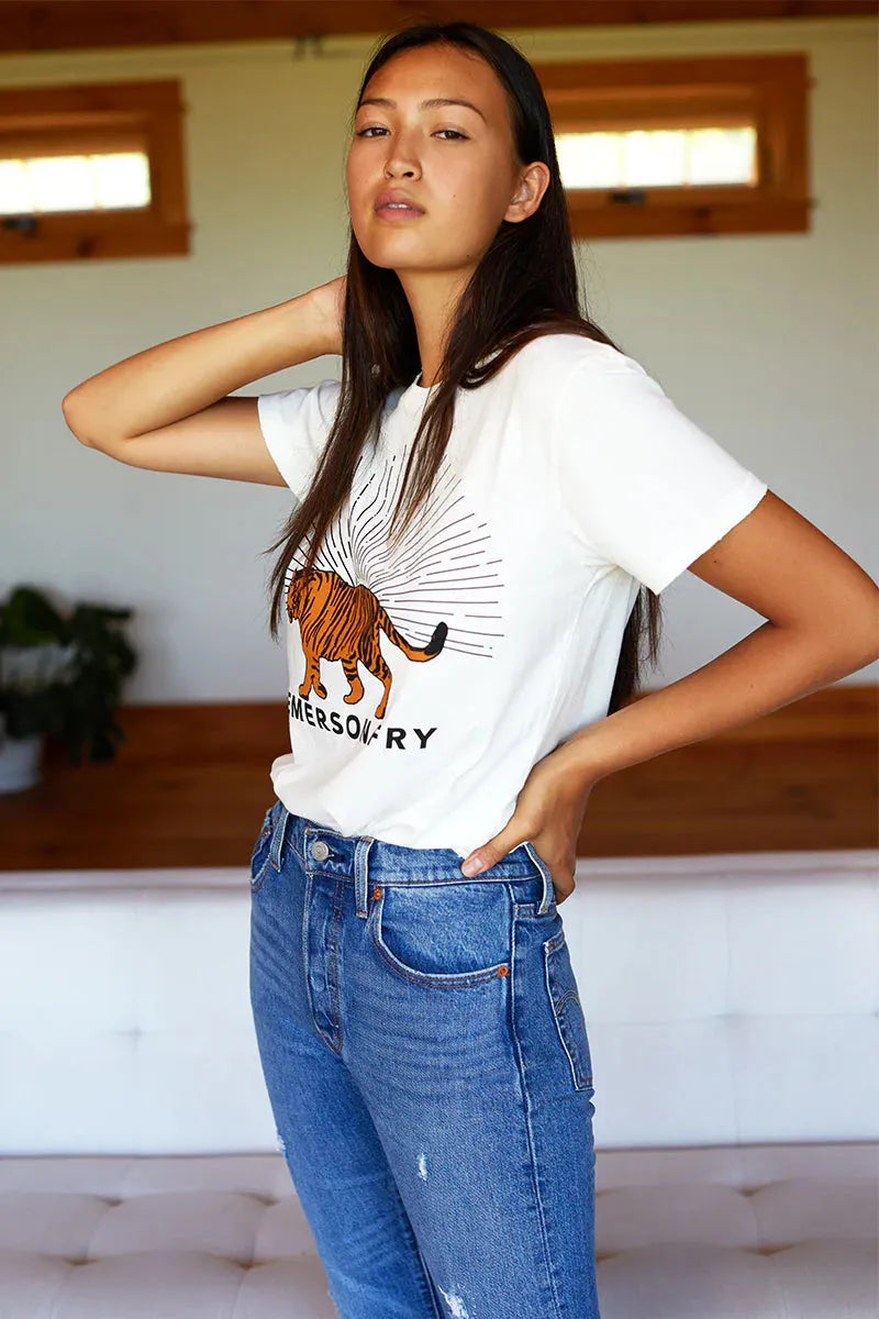 Tiger T-shirt-Casual Tops-Happy on Main