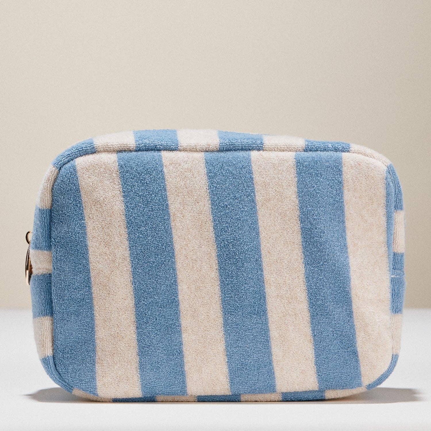 Striped Terry Fabric | Travel Pouch-Frem-Happy on Main