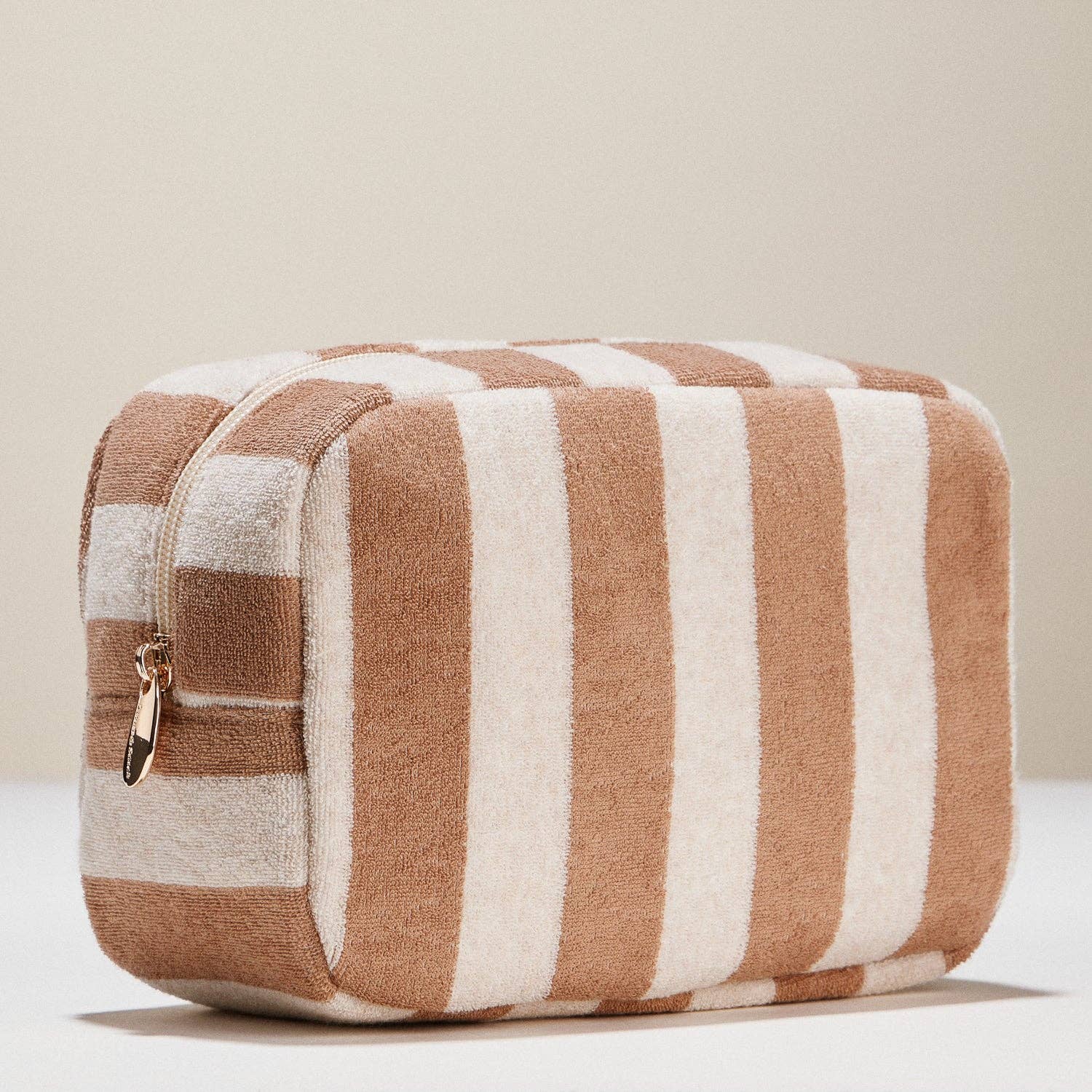 Striped Terry Fabric | Travel Pouch-Frem-Happy on Main