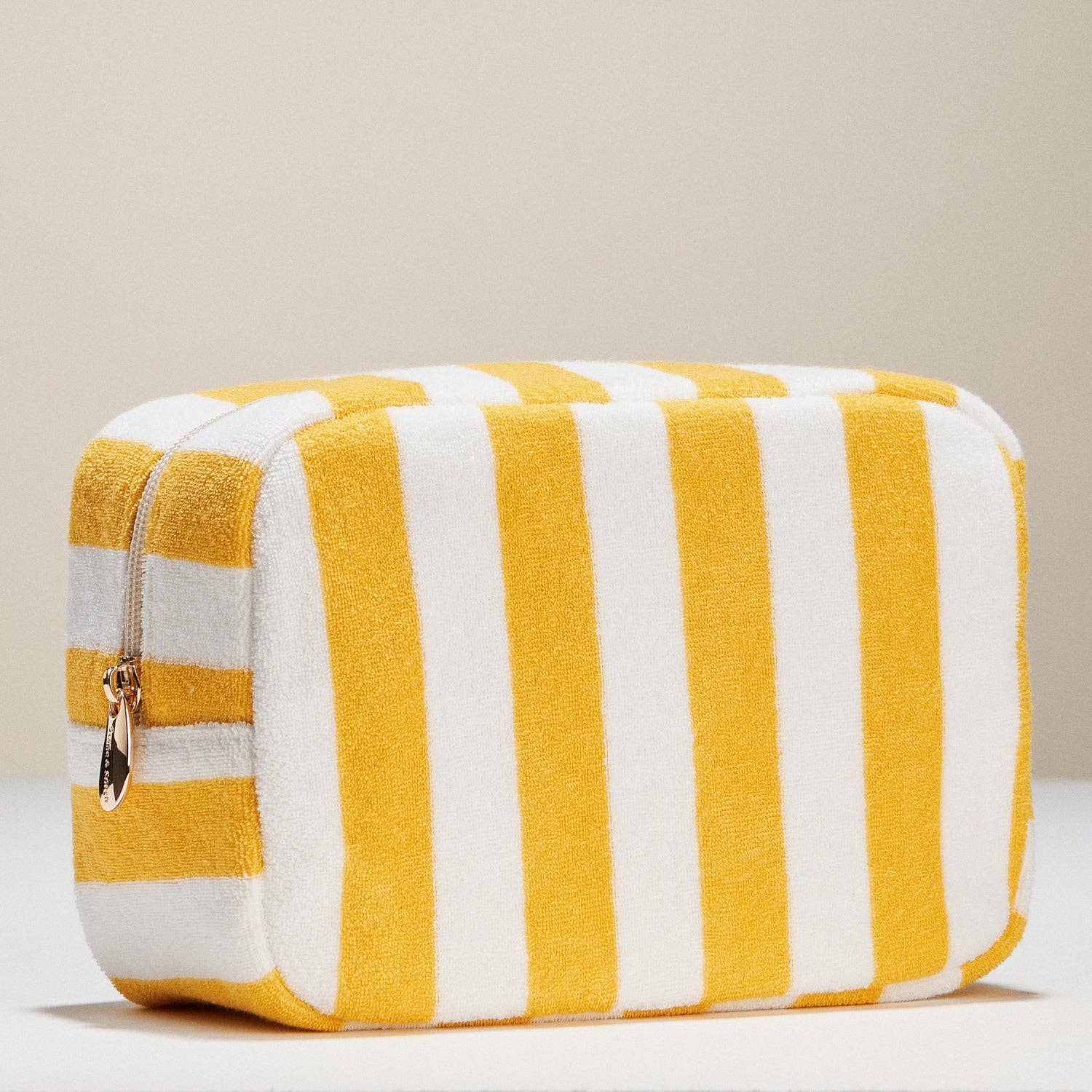 Striped Terry Fabric | Travel Pouch-Frem-Happy on Main