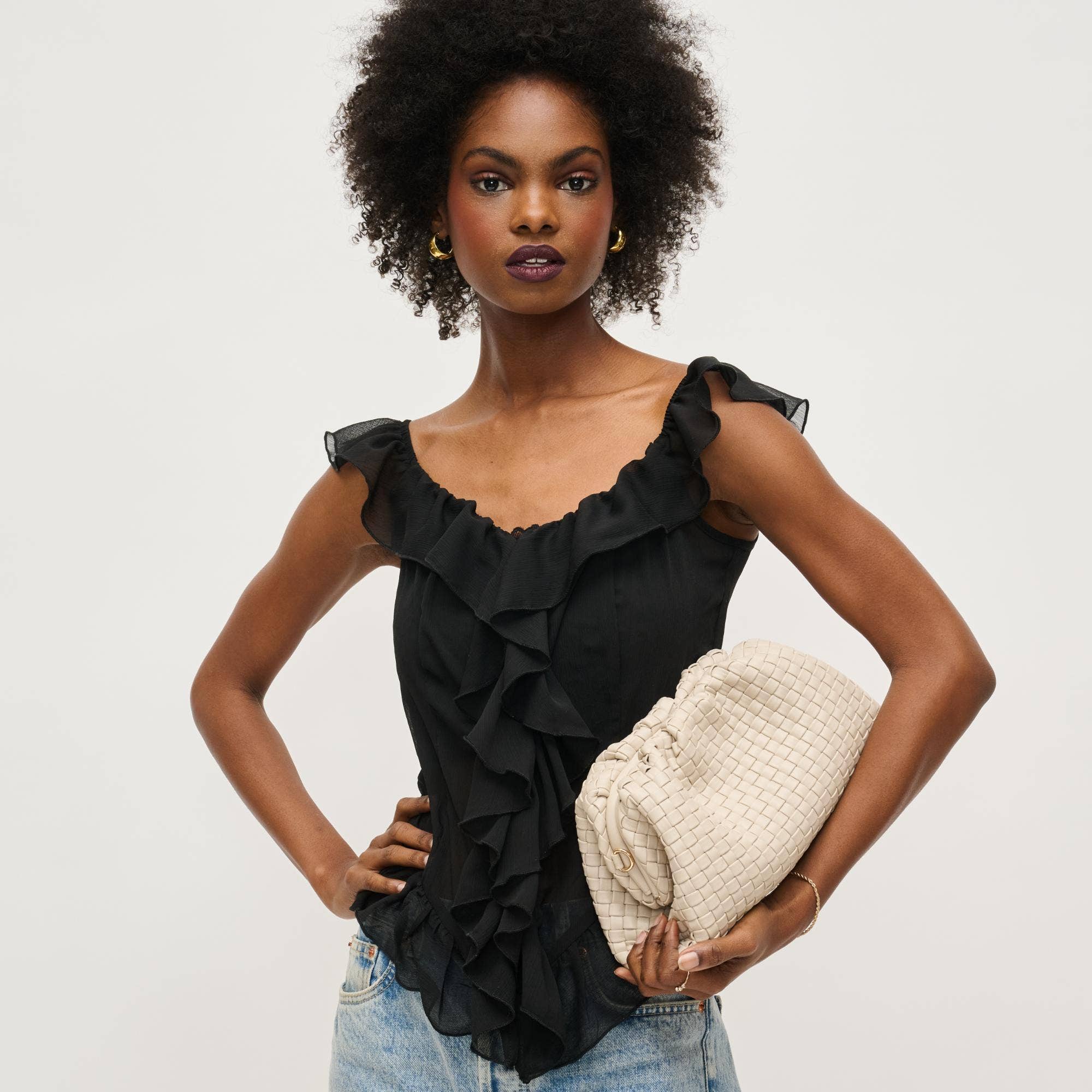 Tate Woven Frame Clutch-Urban Expressions-Happy on Main