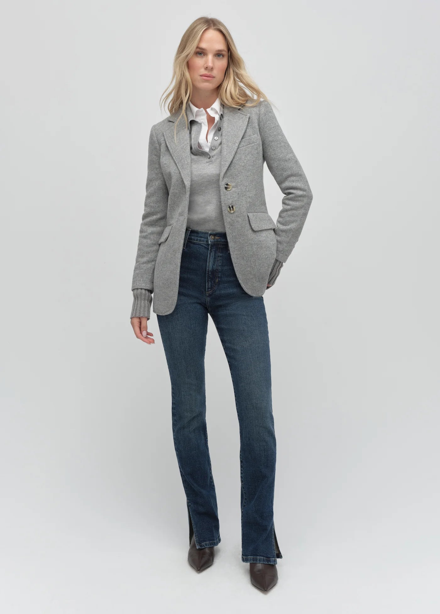 The City Blazer - Frost Grey-Favorite Daughter-Happy on Main