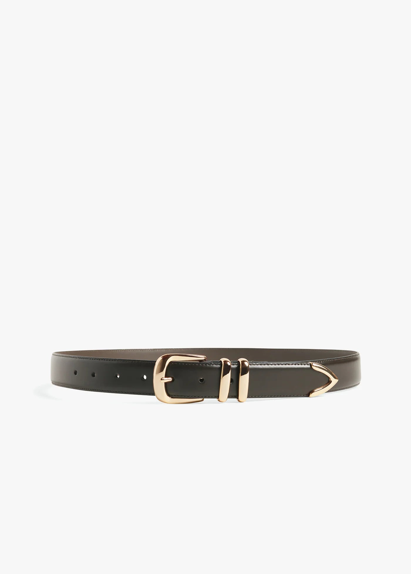 The Jordan Belt - Dark Brown/ Gold-Favorite Daughter-Happy on Main