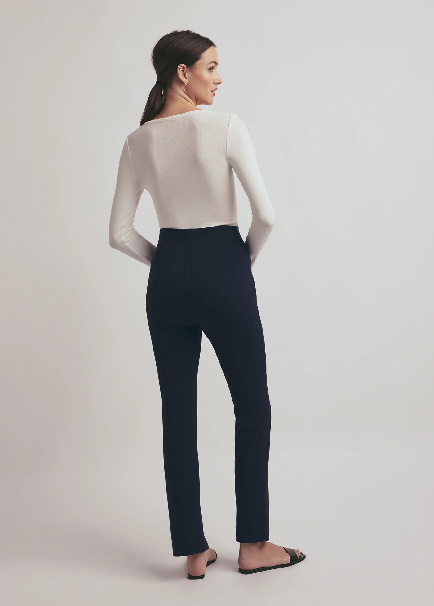 The Henley Ribbed Long Sleeve - White-Favorite Daughter-Happy on Main