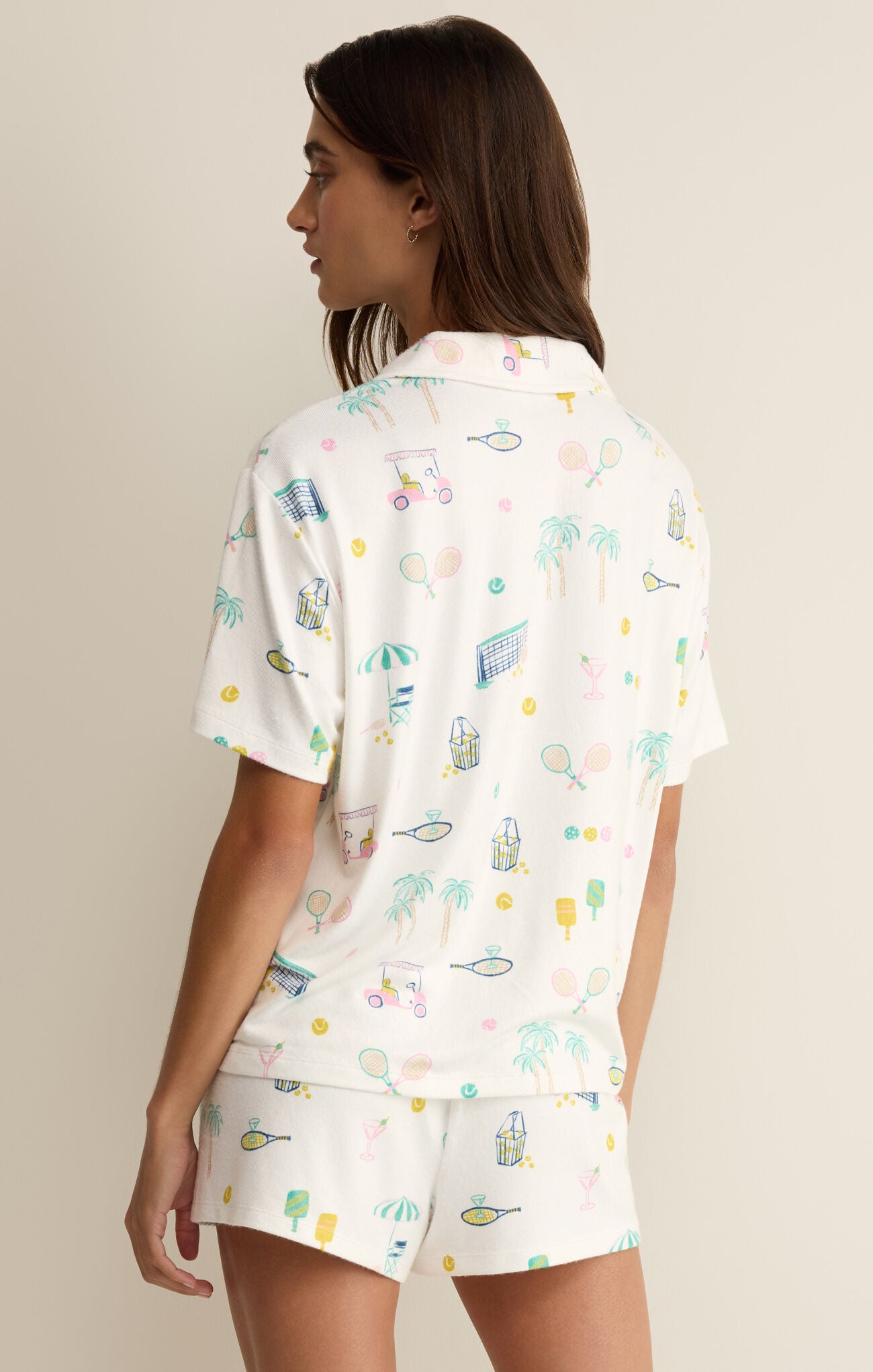 Court Sports PJ Top - White-Z Supply-Happy on Main