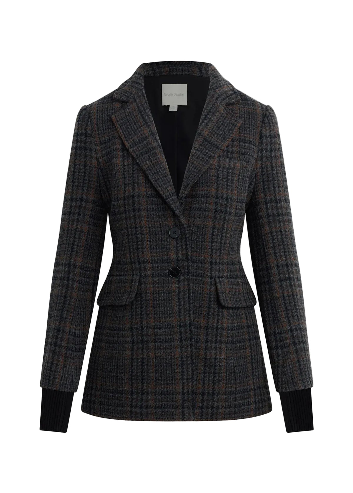 The Plaid City Blazer - Navy Multi Plaid-Favorite Daughter-Happy on Main