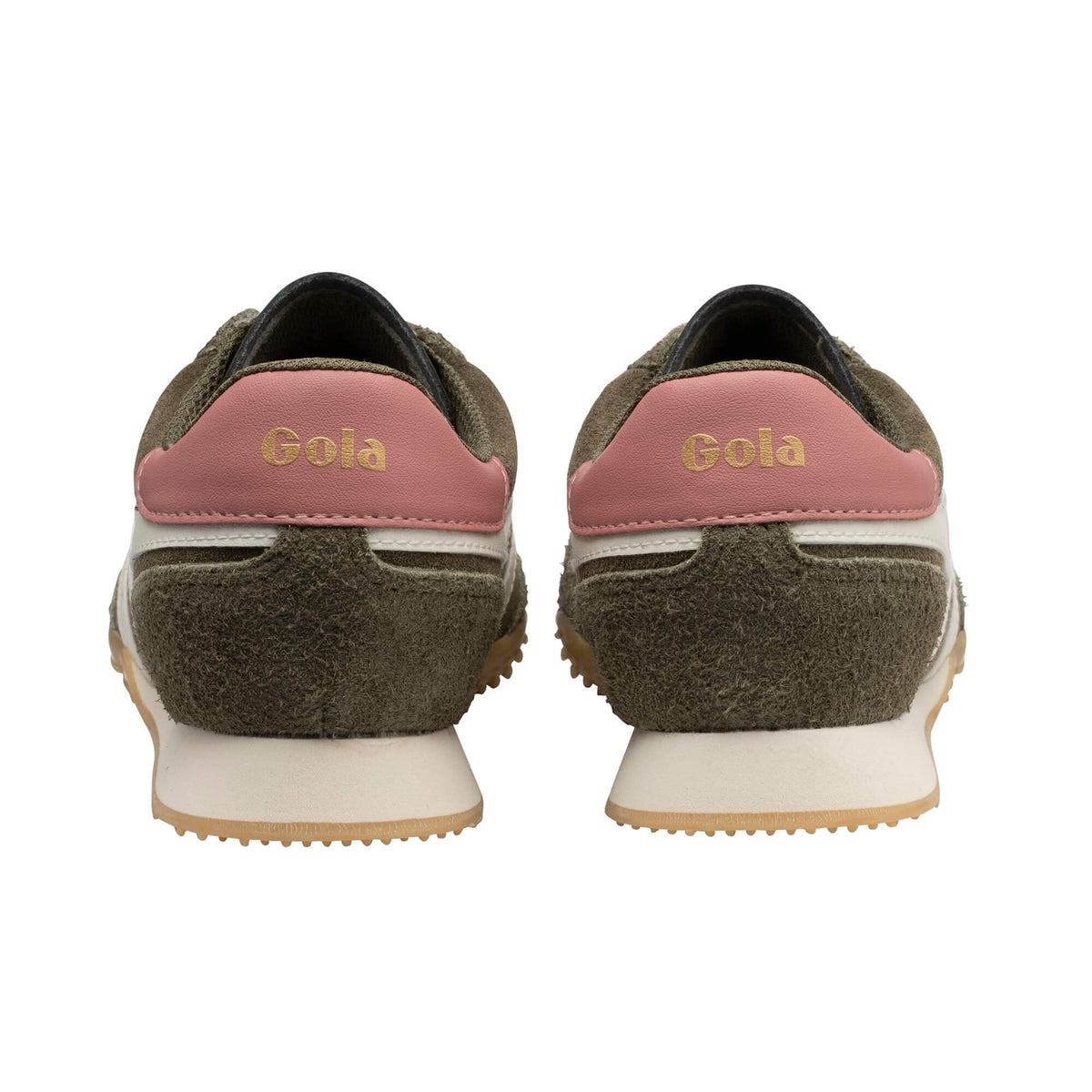 Women's Sprinter Suede Sneaker - Khaki/Off White/Coral Pink