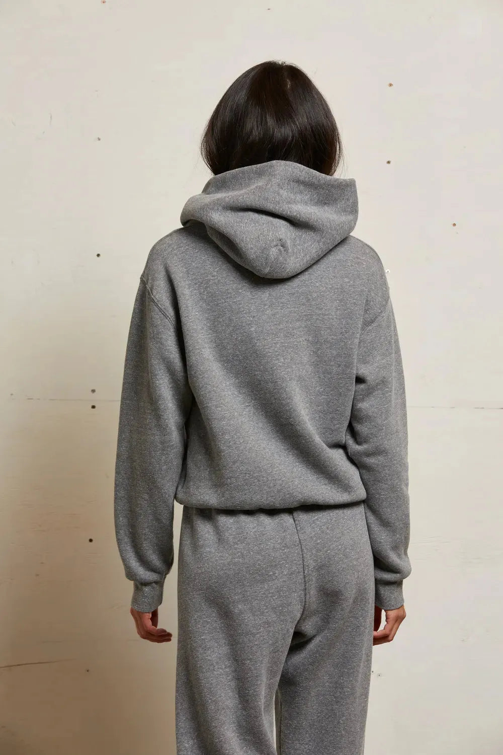 Heart Fleece Pullover Hoodie - Dark Heather Grey-perfectwhitetee-Happy on Main