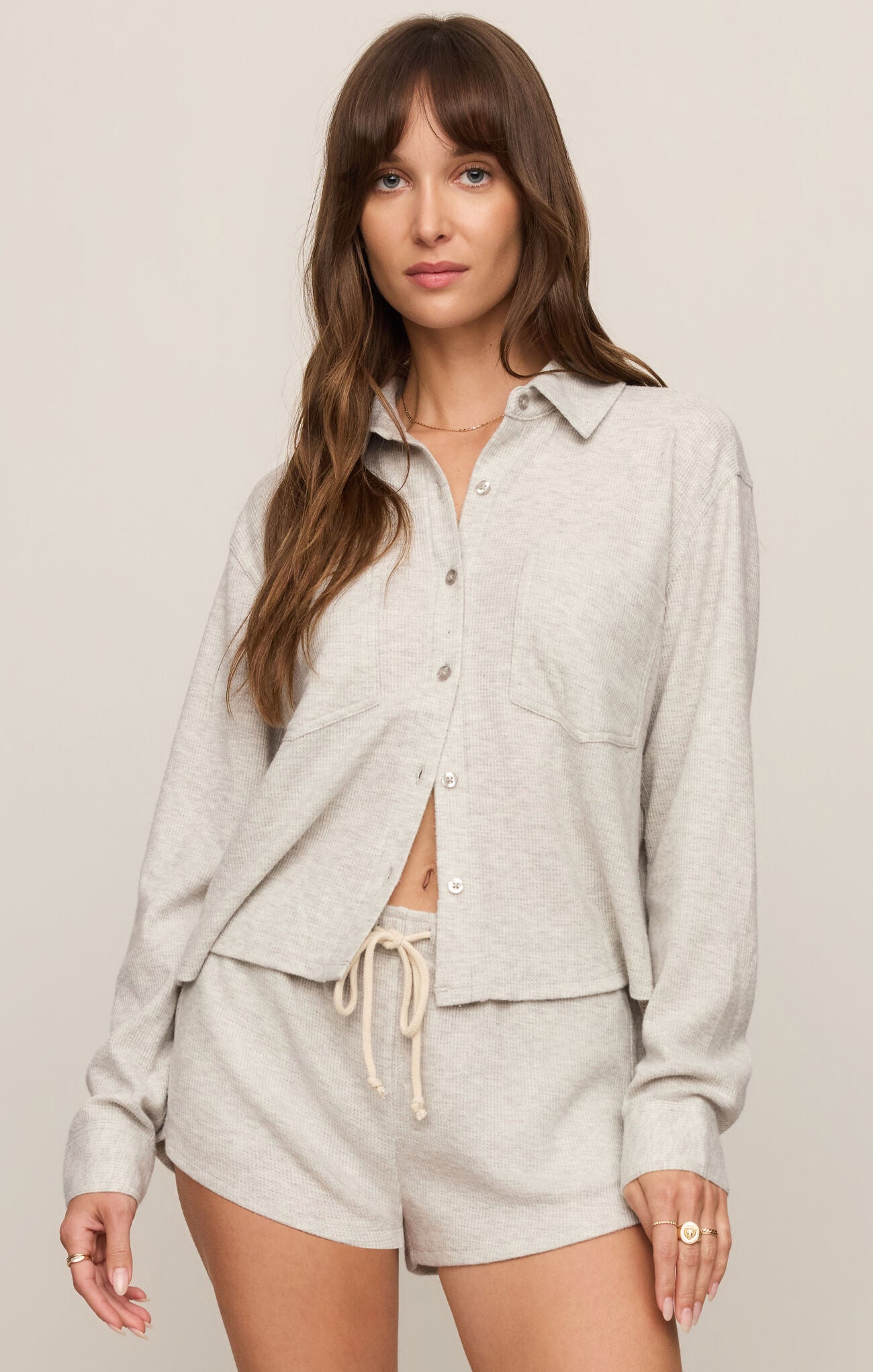 Waffle Shirt - Feather Grey-Z Supply-Happy on Main