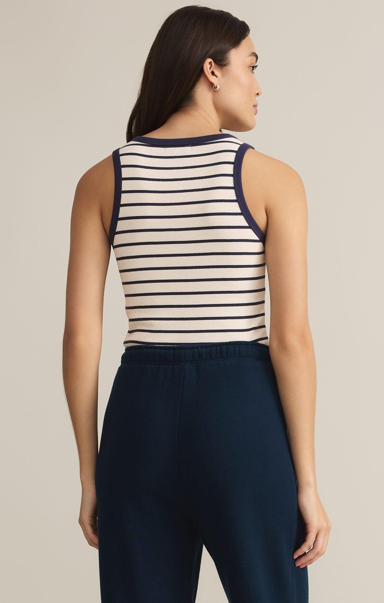 Hadley Striped Tank-Basic Tanks + Tees-Happy on Main
