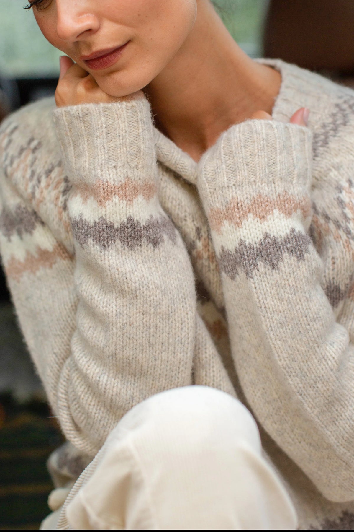 New England Sweater - Ivory Heather-Marea-Happy on Main