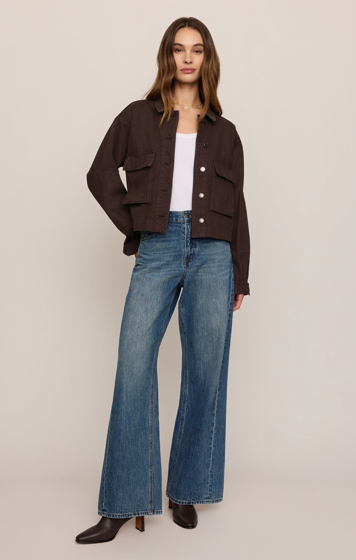 Rey Cropped Chore Jacket - Umber-Z Supply-Happy on Main