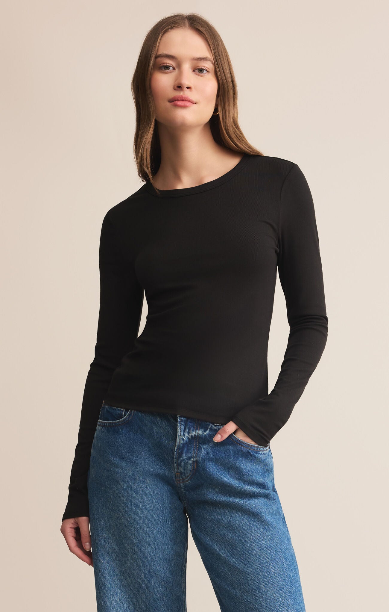 Second Skin Crew LS-Casual Tops-Happy on Main