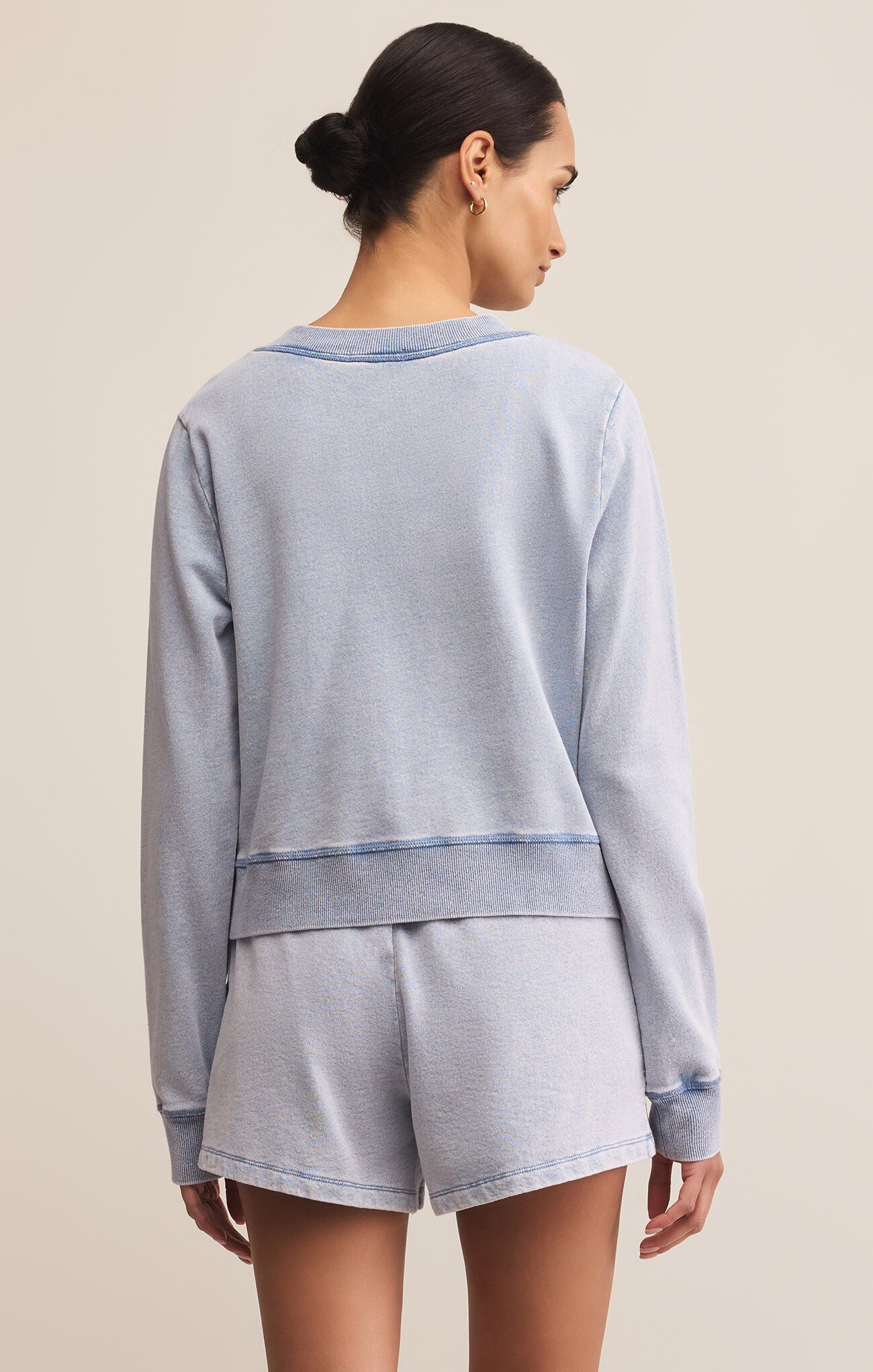 Daily Knit Denim Cardigan-Core Sweaters-Happy on Main