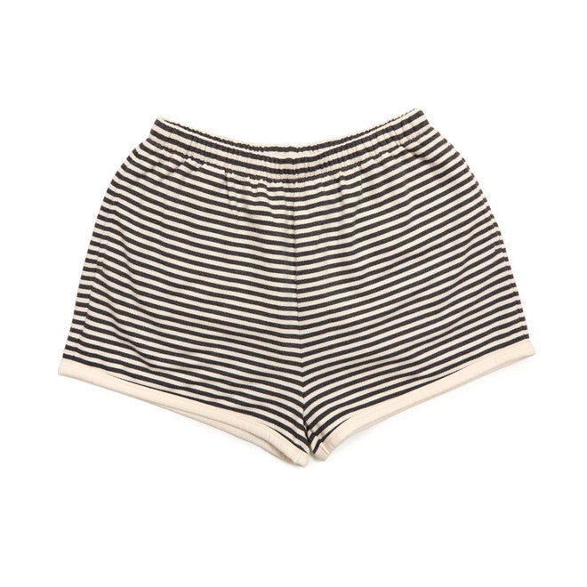 Le Jogging Short - Black/Cream-Clare V.-Happy on Main