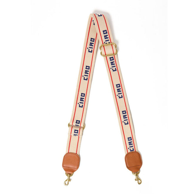 Adjustable Crossbody Strap - Cream/Navy-Clare V.-Happy on Main