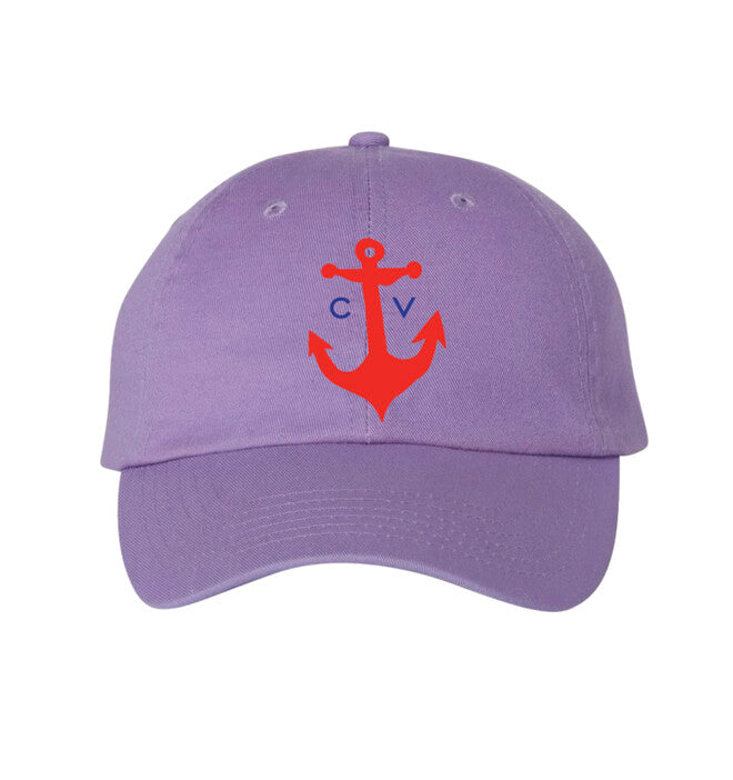 Baseball Hat - CV Anchor - Lilac-Clare V.-Happy on Main