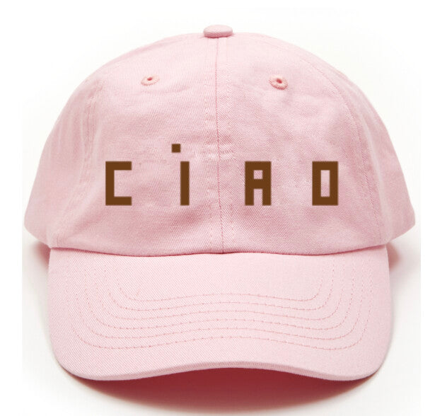Baseball Hat - Embroidered Ciao - Light Pink-Clare V.-Happy on Main