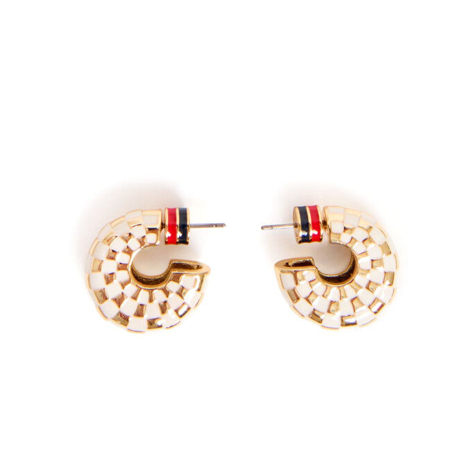 Le Hoop - Checker - Gold/Cream-Clare V.-Happy on Main