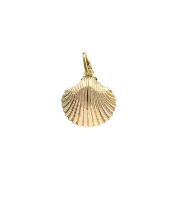 Clamshell Locket - Vintage Gold-Clare V.-Happy on Main