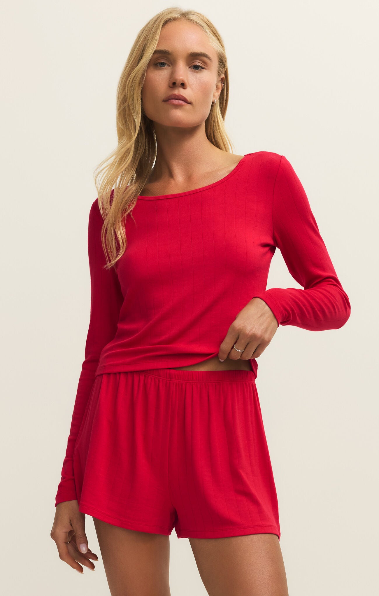 Felt Cute LS Rib Top-Z Supply-Happy on Main