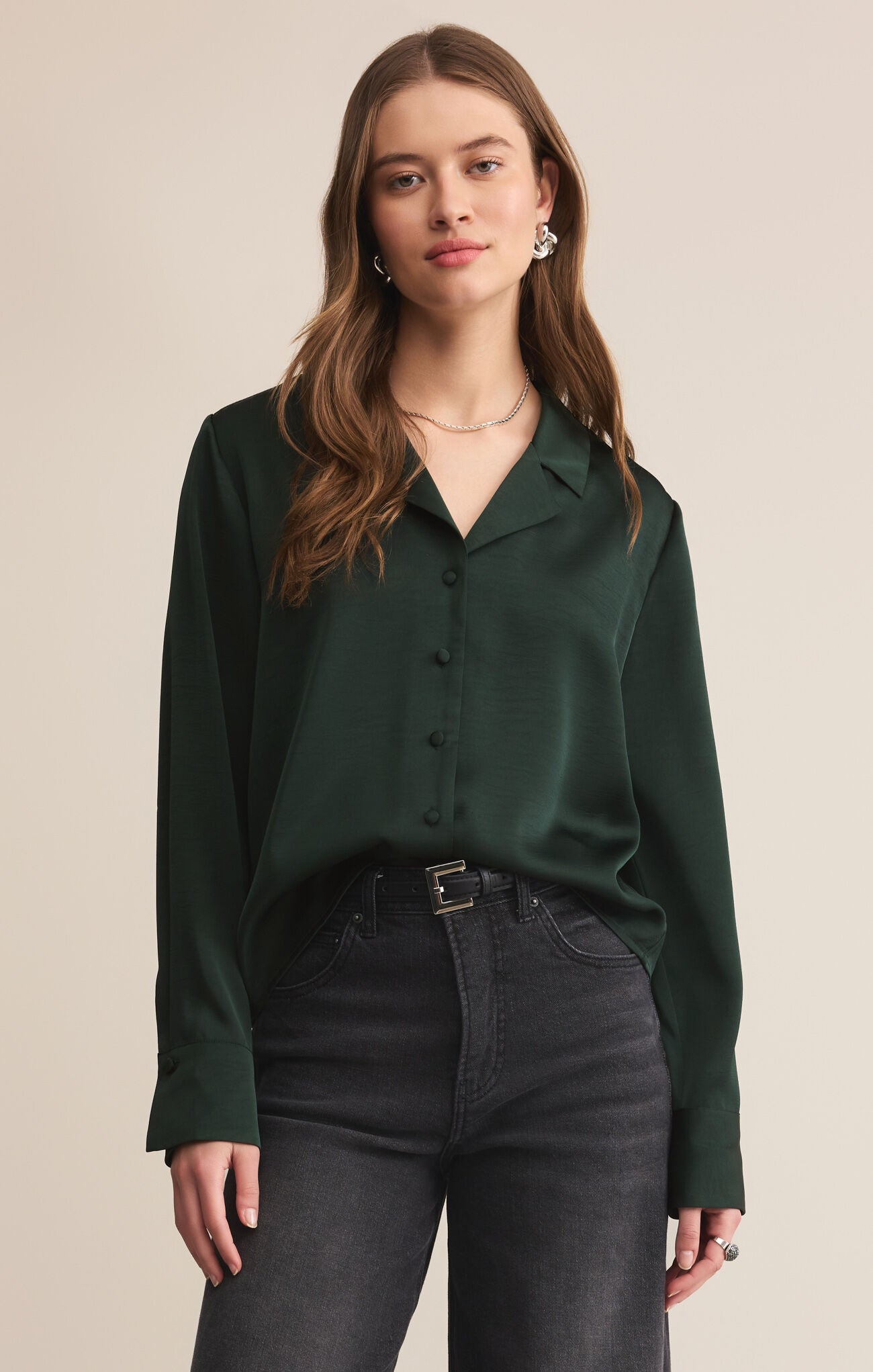 Ana Satin Top-Casual Tops-Happy on Main