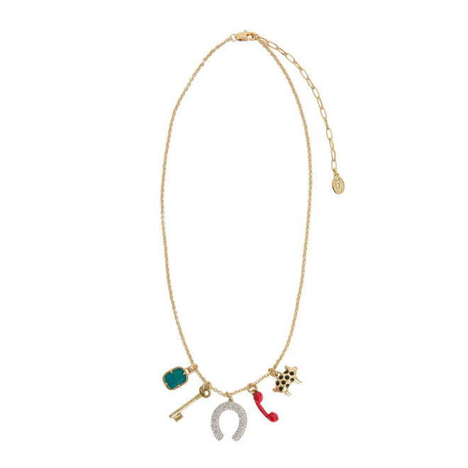 Gigi Charm Necklace - 16 - Multi Color-Clare V.-Happy on Main