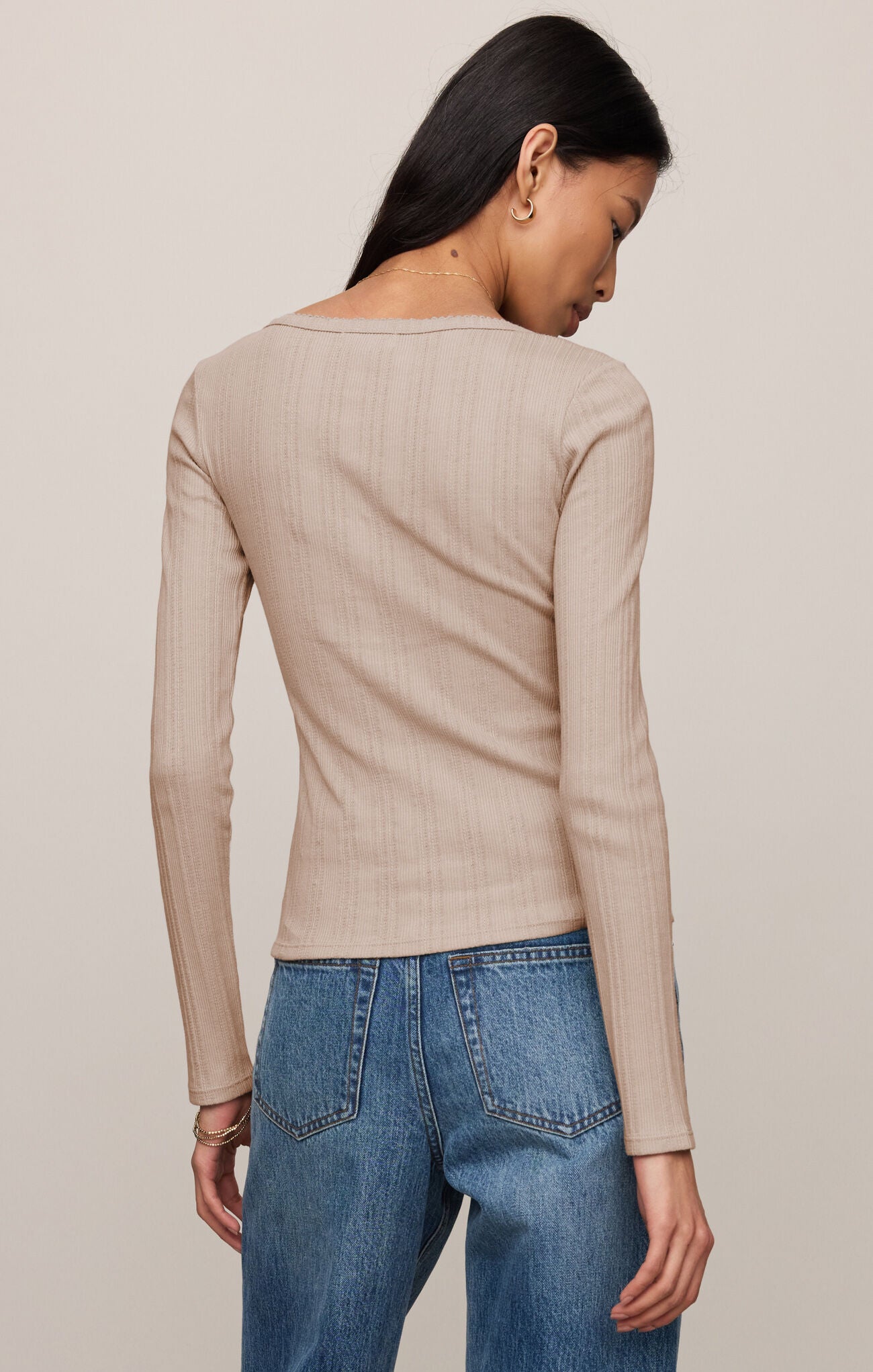 Audri Scalloped Top - Natural Heather-Z Supply-Happy on Main