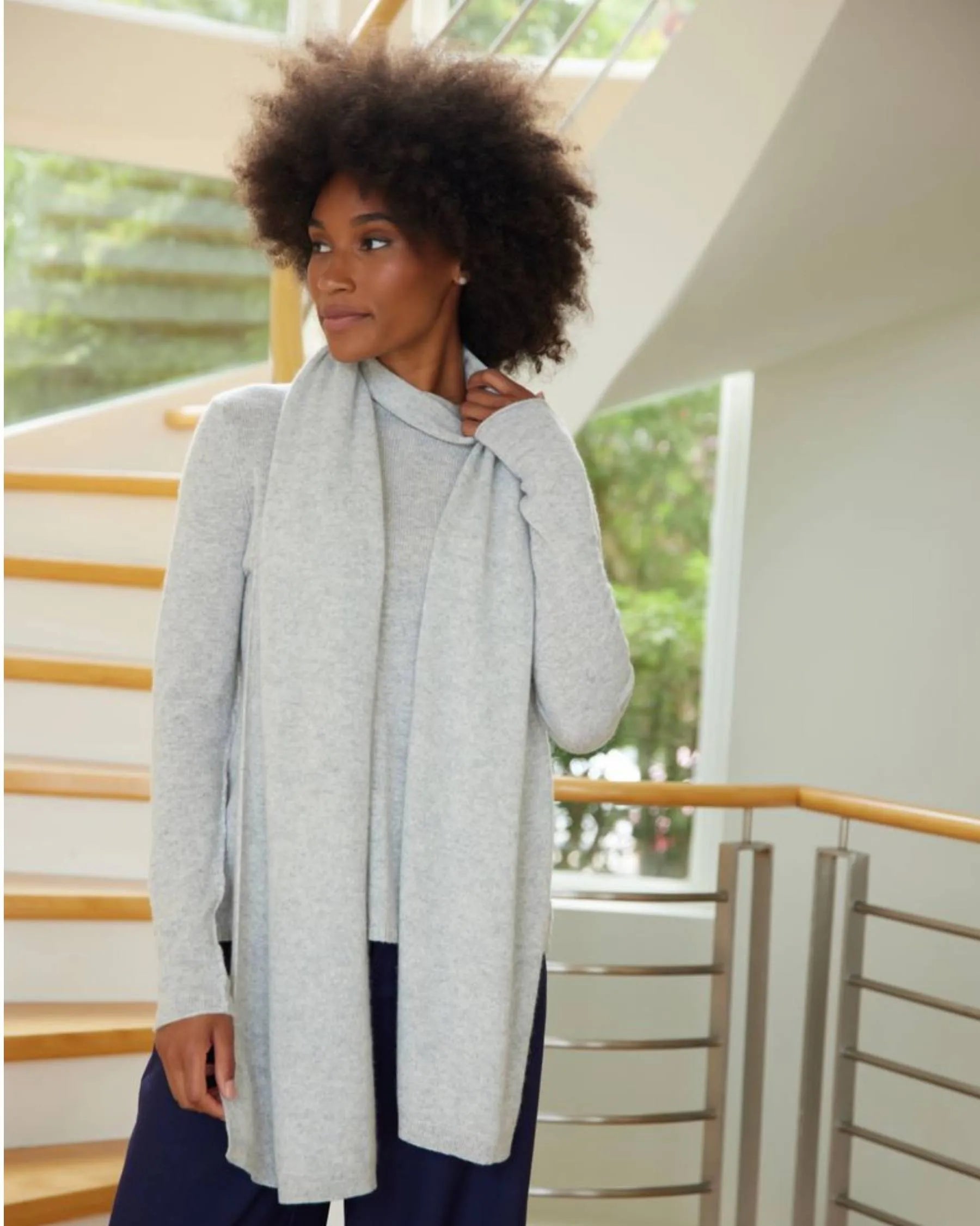 100% Cashmere Luxe Travel Wrap - Ash-Alashan Cashmere-Happy on Main