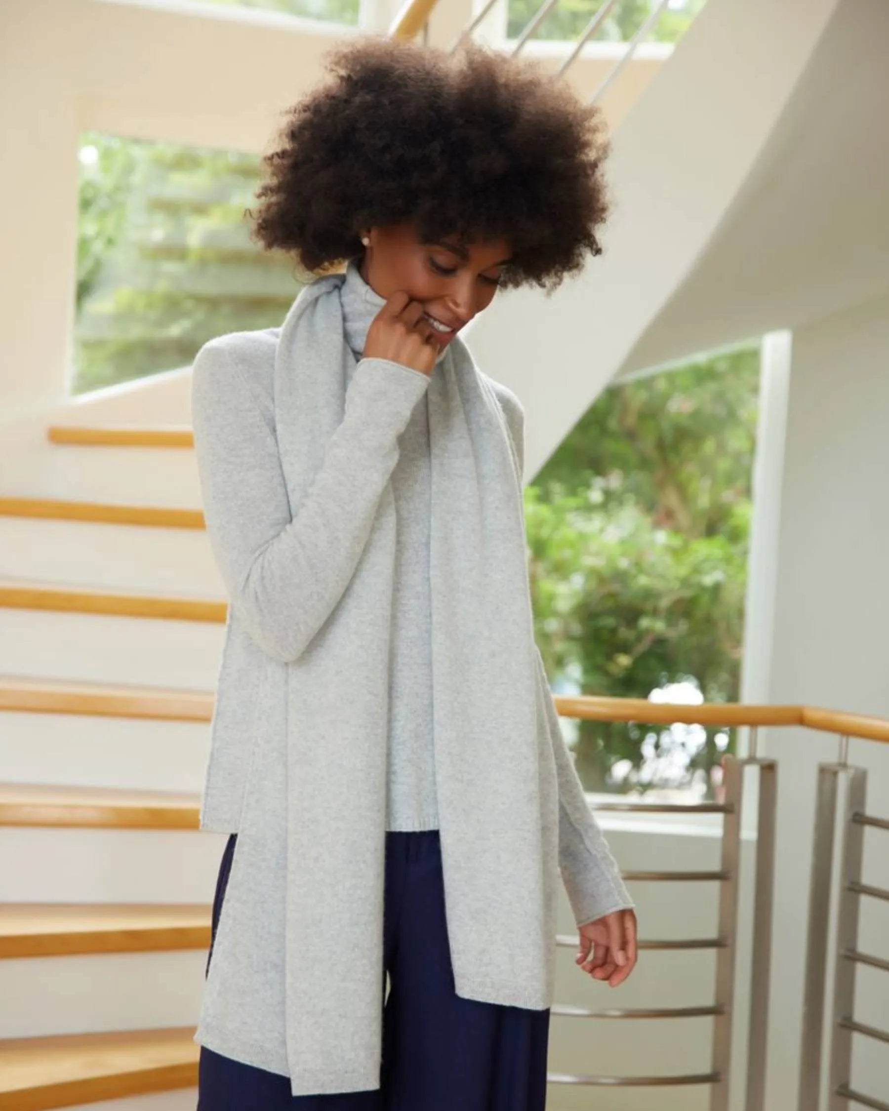 100% Cashmere Luxe Travel Wrap - Ash-Alashan Cashmere-Happy on Main