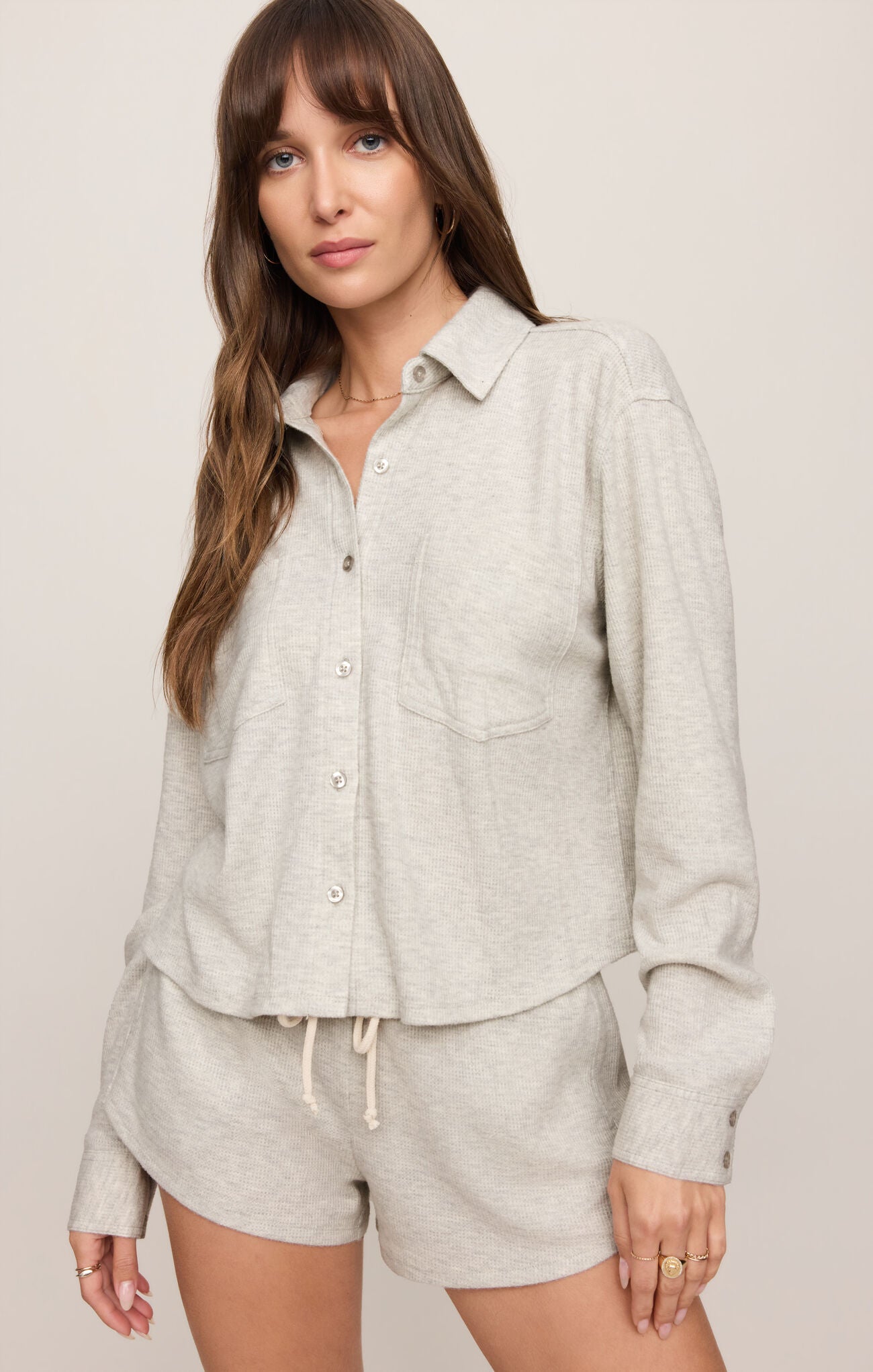 Waffle Shirt - Feather Grey-Z Supply-Happy on Main