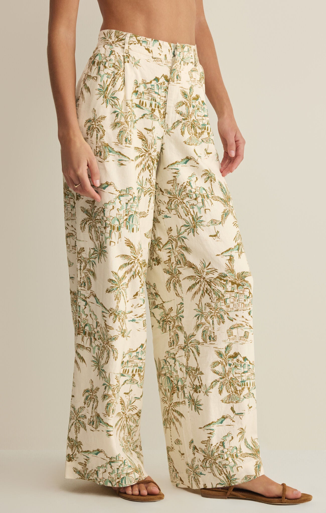 Overlook Tiki Tide Linen Pant - Island Coconut-Z Supply-Happy on Main