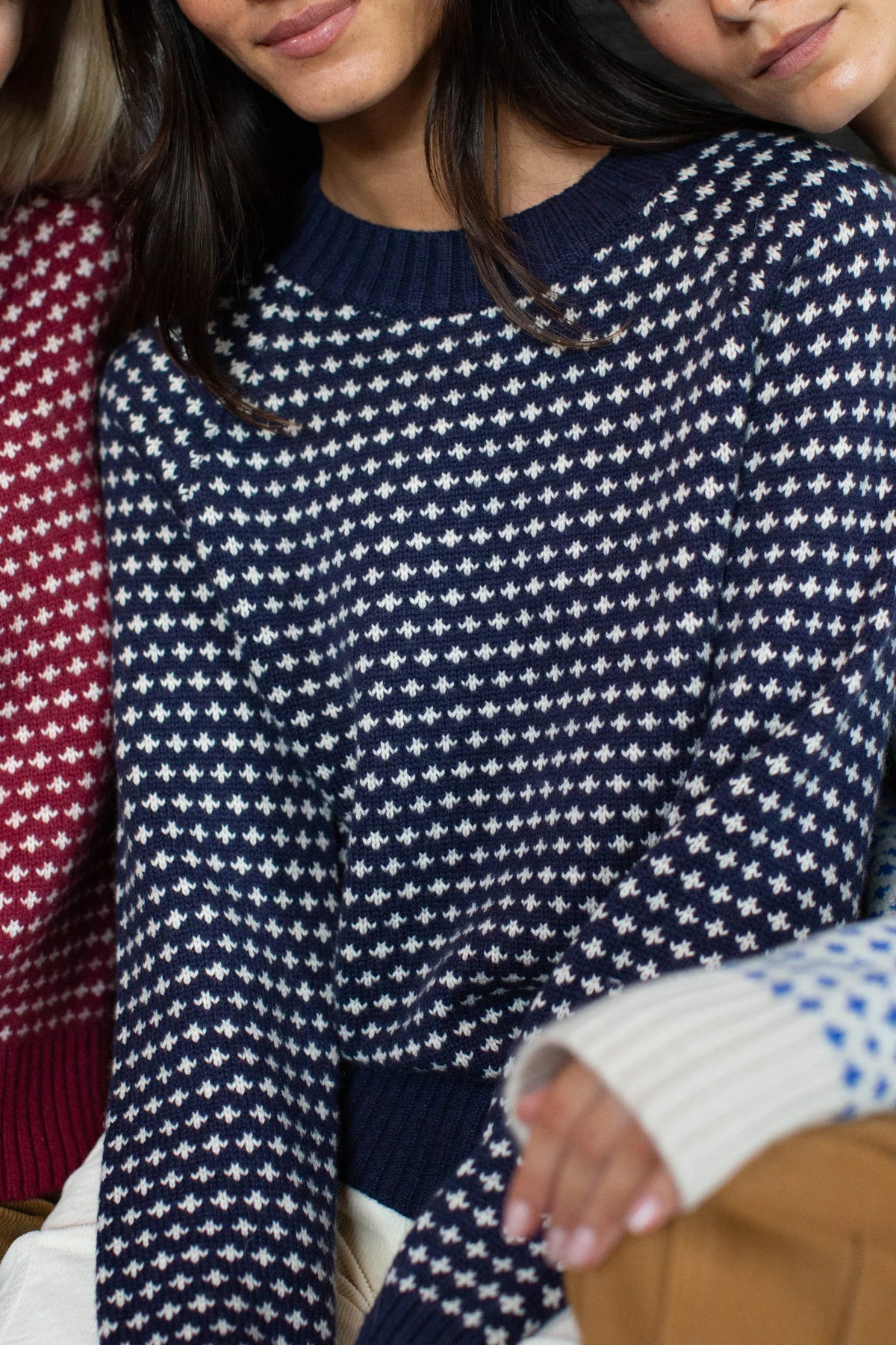 Lodge Sweater - Navy/Ivory Birdseye