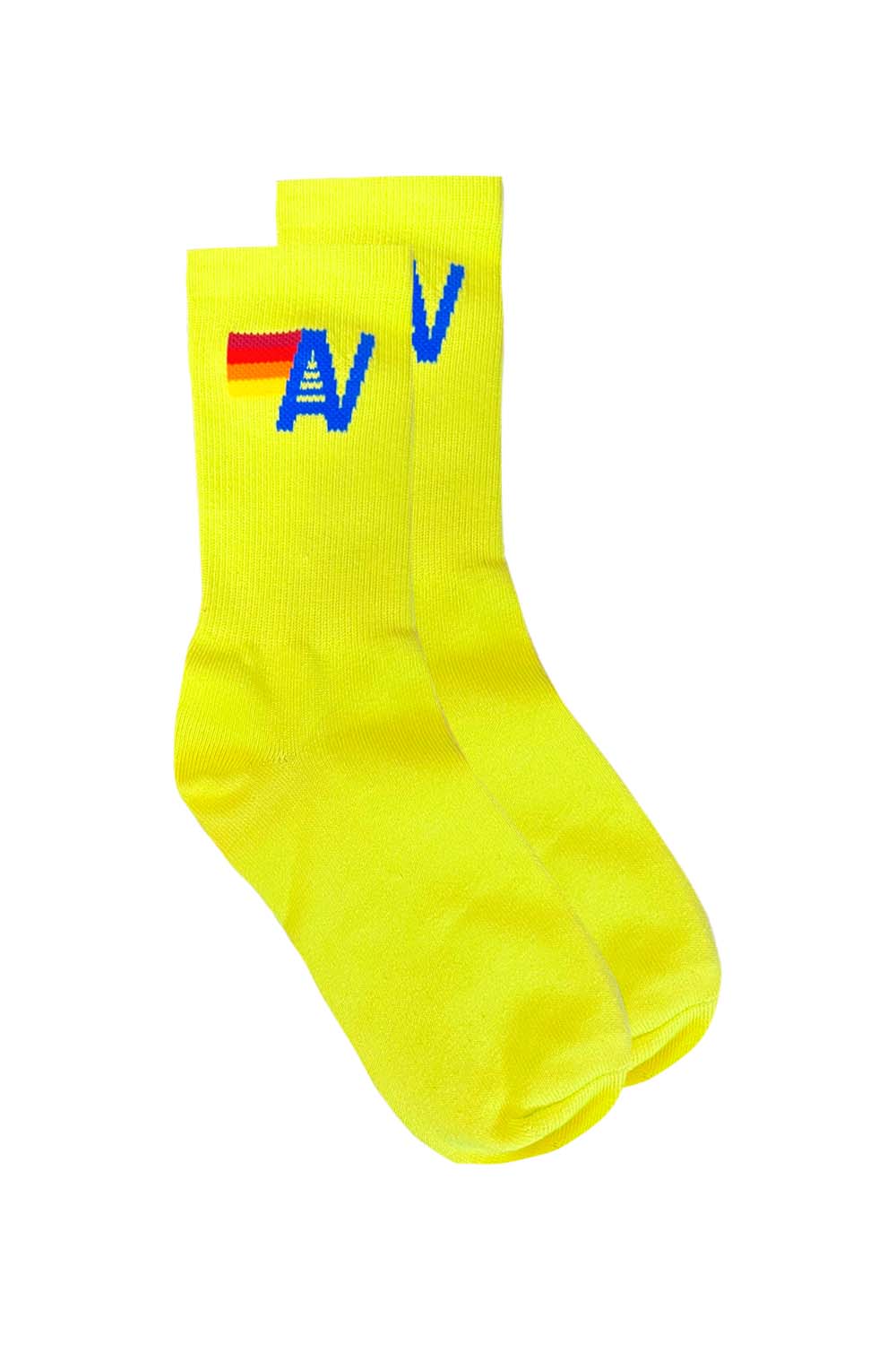 Logo Sock - Neon Yellow-Aviator Nation-Happy on Main