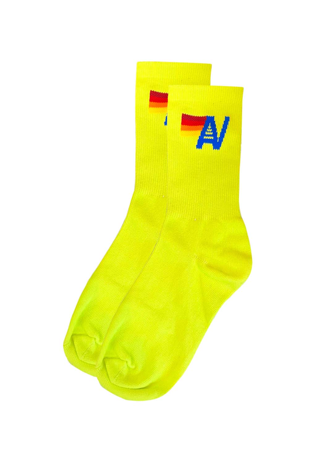Logo Sock - Neon Yellow-Aviator Nation-Happy on Main