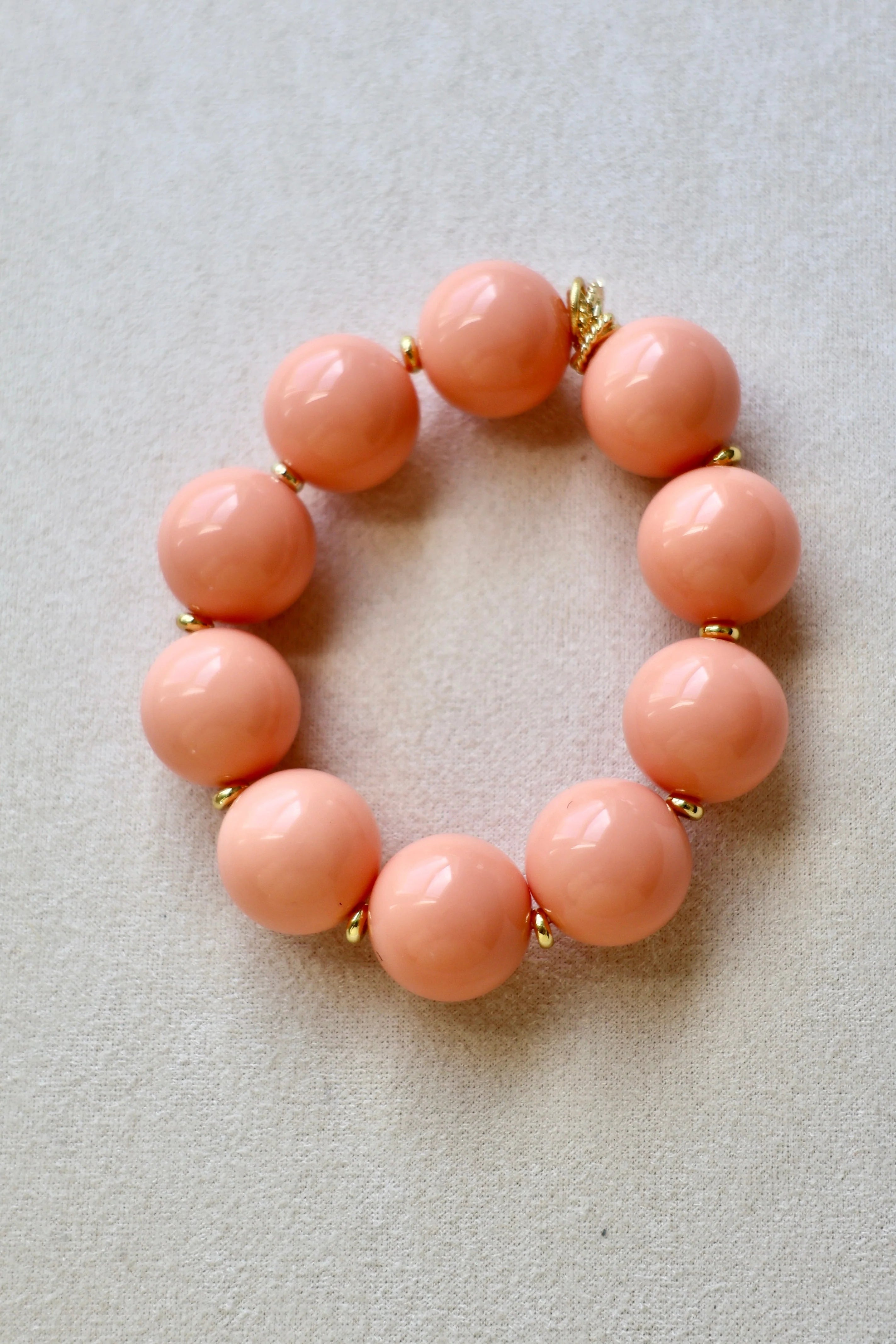 Summer Bauble Bracelet - Coral - Big-Wear Loulu X Happy on Main-Happy on Main