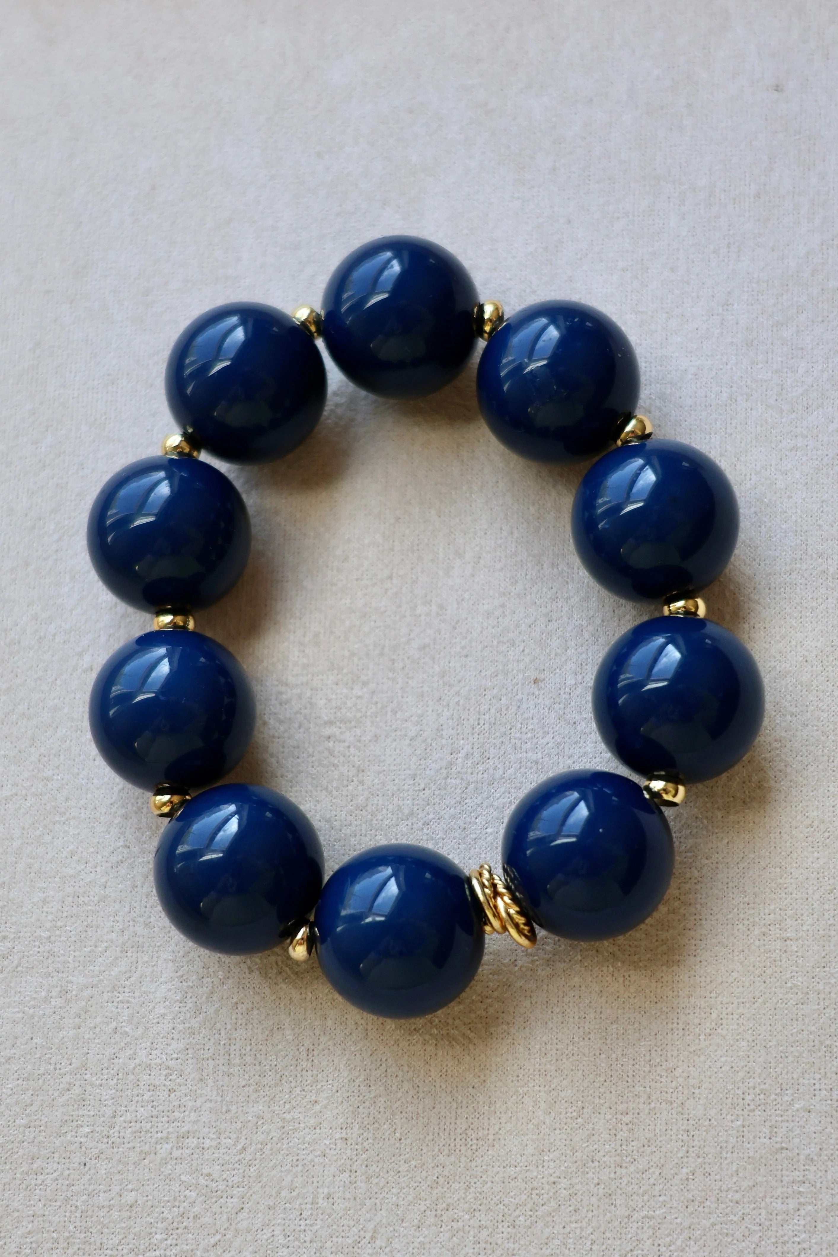 Summer Bauble Bracelet - Navy - Big-Wear Loulu X Happy on Main-Happy on Main