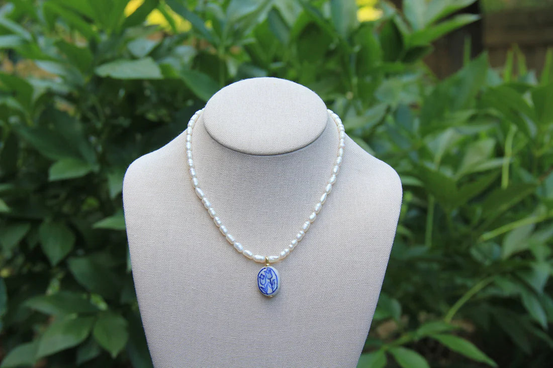 Dutch Tulips Charm Necklace-Wear Loulu X Happy on Main-Happy on Main