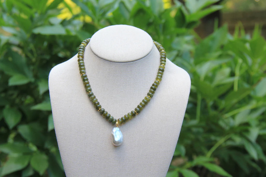 Hallie Pearl Pendant Necklace-Wear Loulu X Happy on Main-Happy on Main