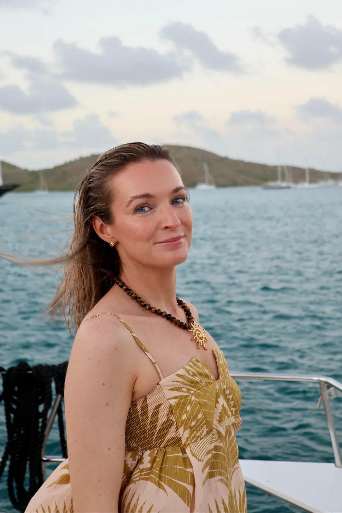 Soleil Necklace - Tiger's Eye-Wear Loulu X Happy on Main-Happy on Main