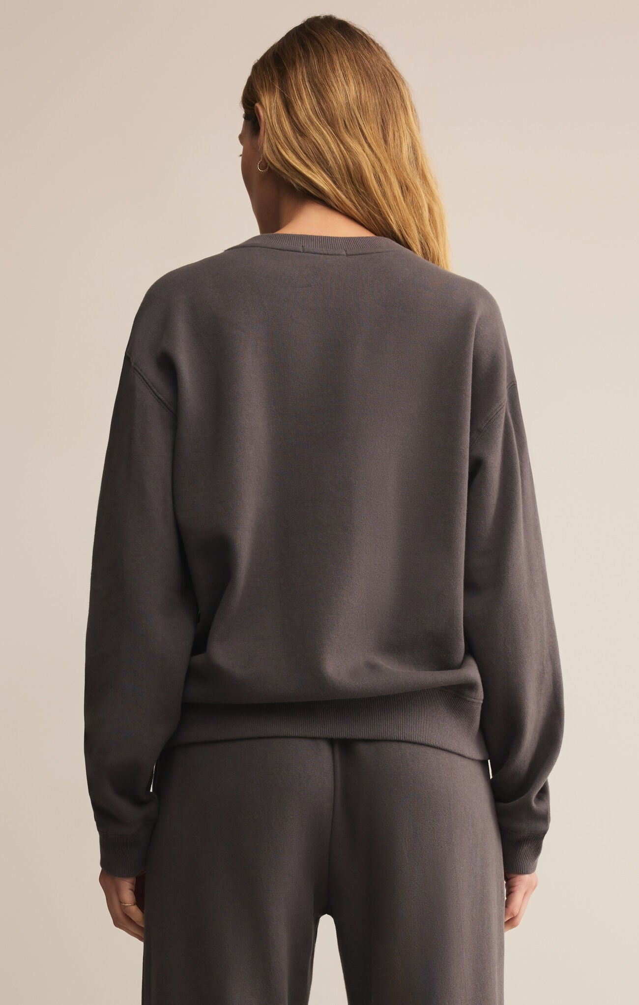 Boyfriend long sleeve, crewneck, cotton sweatshirt