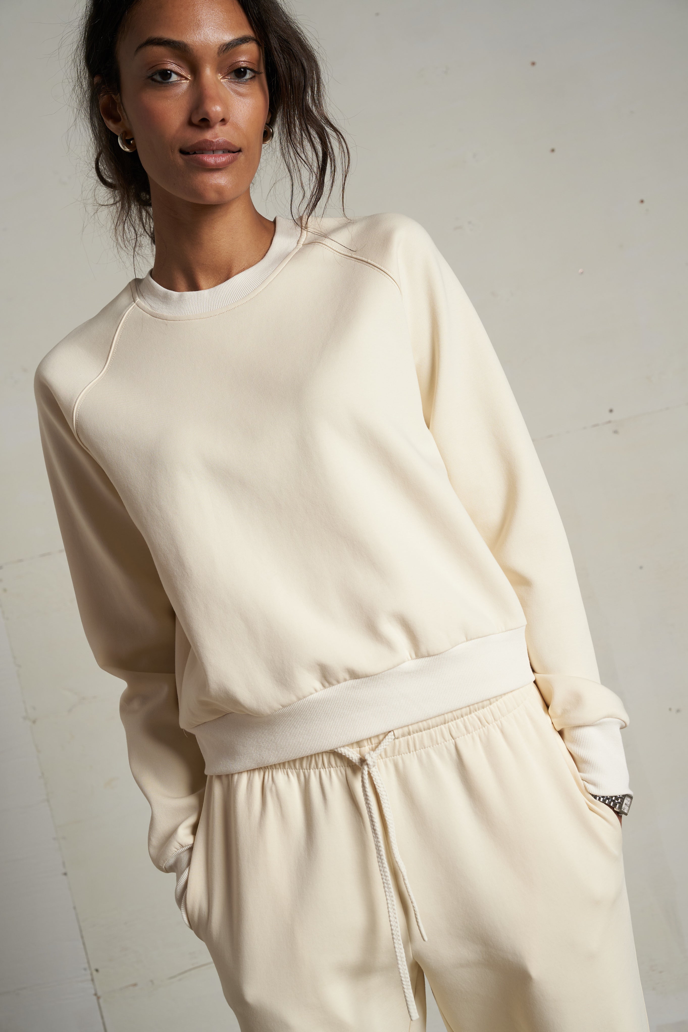 Alexi French Terry Sweatshirt - Sugar-perfectwhitetee-Happy on Main