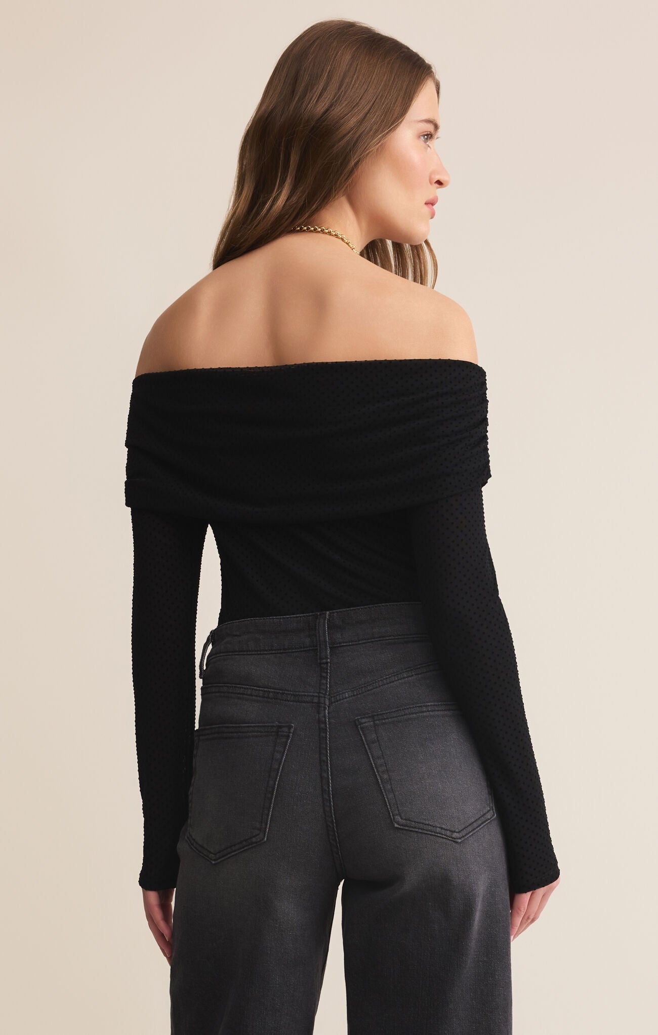 Whimsy Off Shoulder Mesh Top-Casual Tops-Happy on Main