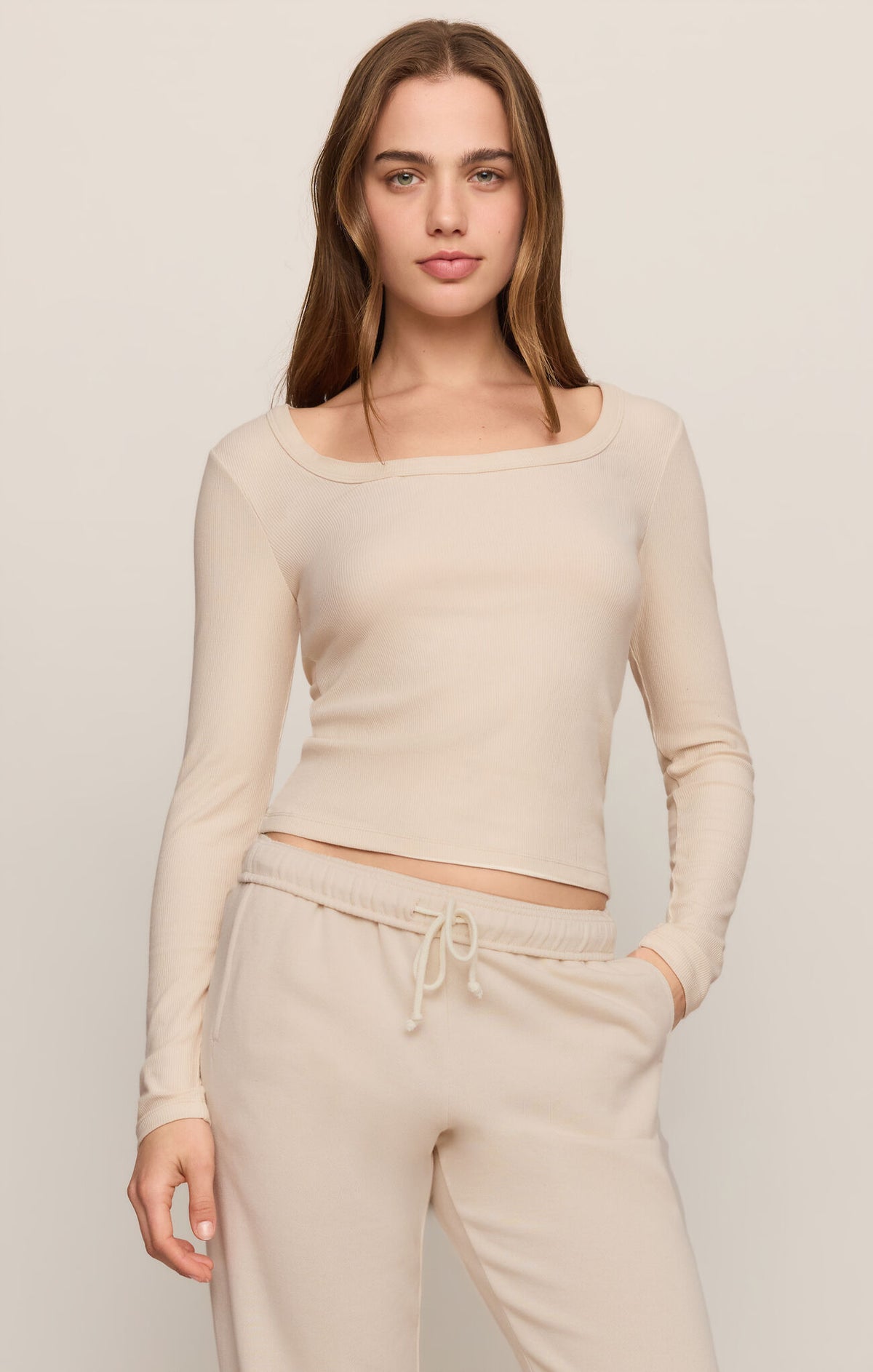 Greyson Scoop LS Tee - Frosted Pearl-Z Supply-Happy on Main