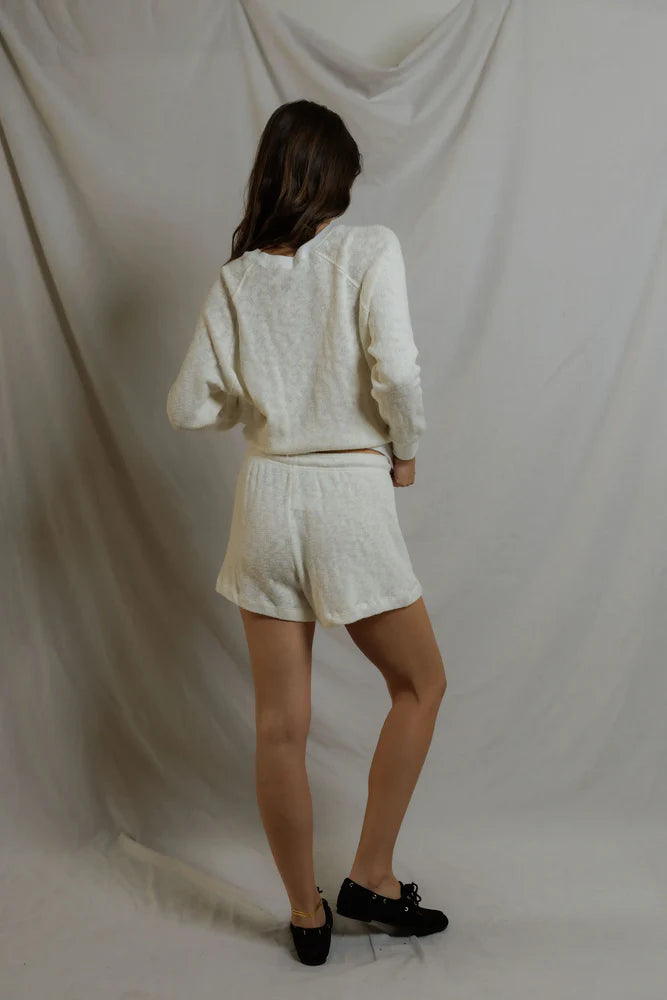 Malia Summer Mesh Shorts - Natural-perfectwhitetee-Happy on Main